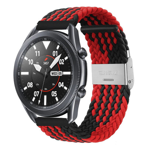 red-white-huawei-gt2-42mm-watch-straps-nz-nylon-braided-loop-watch-bands-aus
