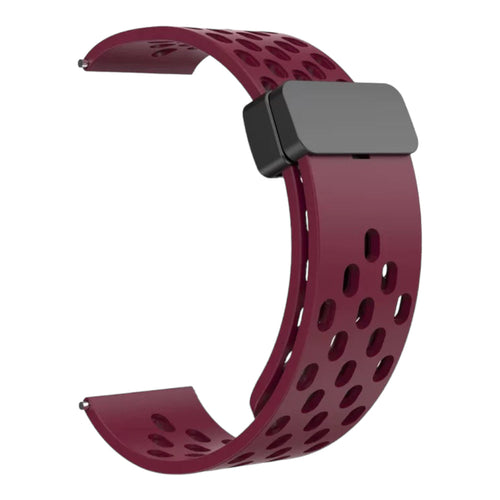 maroon-magnetic-sports-withings-steel-hr-(40mm-hr-sport),-scanwatch-(42mm)-watch-straps-nz-ocean-band-silicone-watch-bands-aus