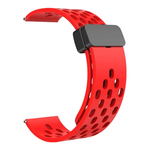 red-magnetic-sports-samsung-galaxy-watch-active-watch-straps-nz-ocean-band-silicone-watch-bands-aus