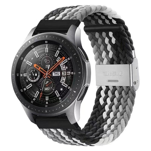 black-grey-white-garmin-venu-2-plus-watch-straps-nz-nylon-braided-loop-watch-bands-aus