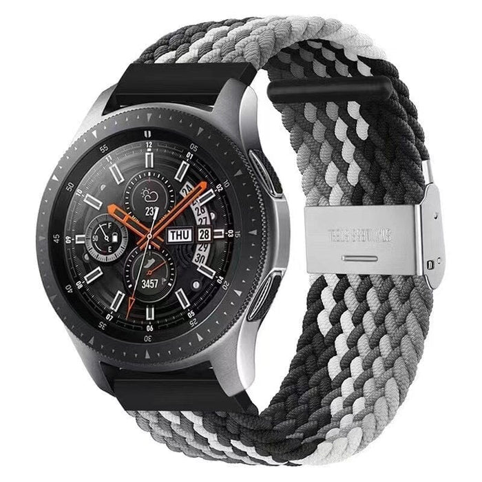 black-grey-white-nokia-steel-hr-(40mm)-watch-straps-nz-nylon-braided-loop-watch-bands-aus