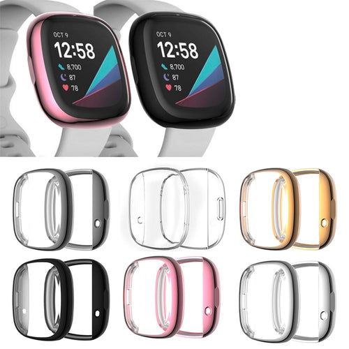 Black Screen Protection Case Compatible with the Fitbit Versa 3 & Fitbit Sense NZ