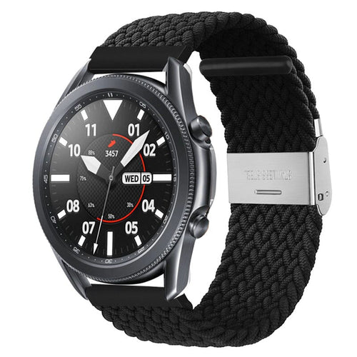 black-coros-apex-42mm-pace-2-watch-straps-nz-nylon-braided-loop-watch-bands-aus