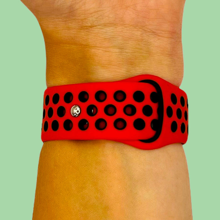 red-black-coros-apex-42mm-pace-2-watch-straps-nz-silicone-sports-watch-bands-aus