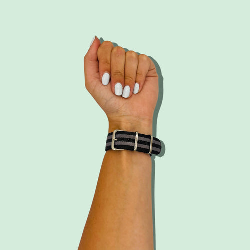 black-grey-garmin-vivomove-3s-watch-straps-nz-nato-nylon-watch-bands-aus