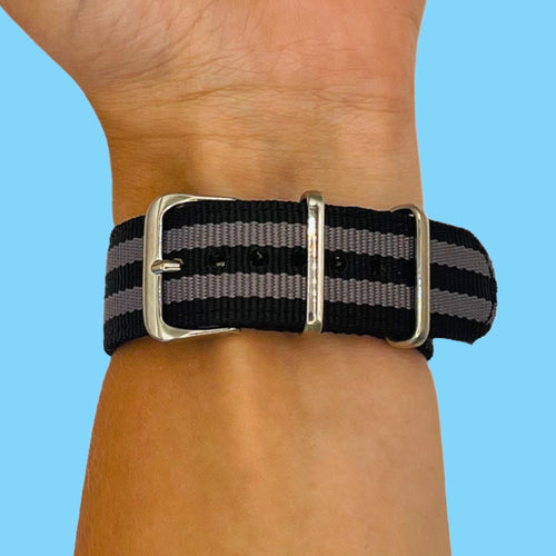 black-grey-ticwatch-gtx-watch-straps-nz-nato-nylon-watch-bands-aus
