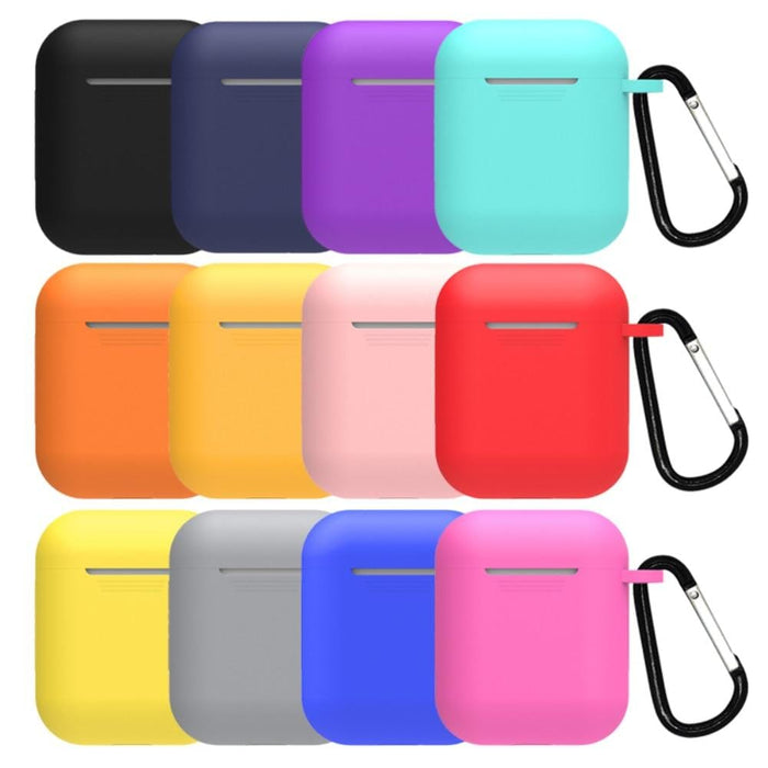Grey Silicone Case Compatible with Apple Airpods with Carry Clip NZ