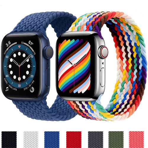 Black Braided Solo Loop Watch Straps compatible with the Apple Watch - All Series NZ