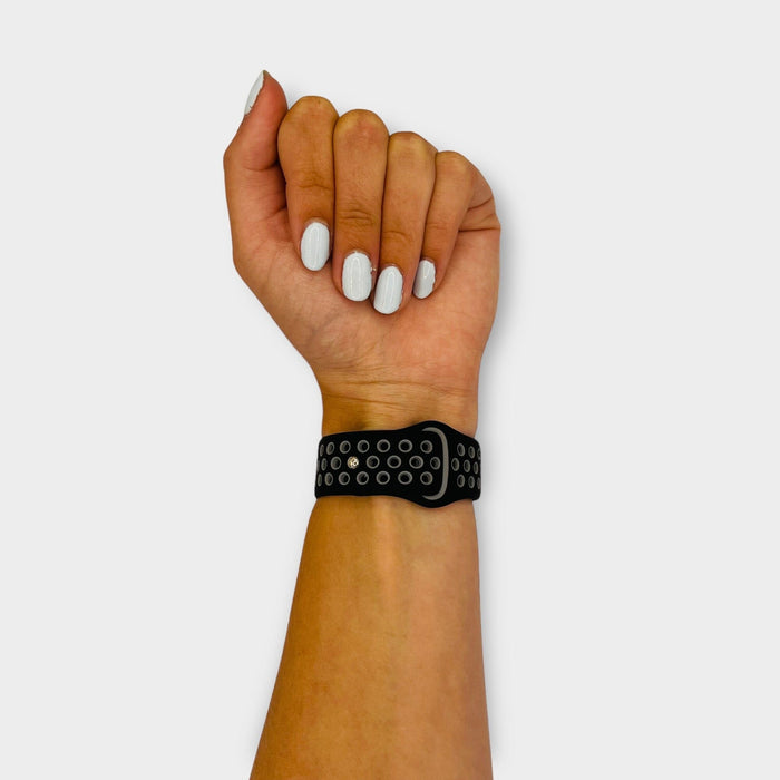 black-grey-ticwatch-e3-watch-straps-nz-silicone-sports-watch-bands-aus