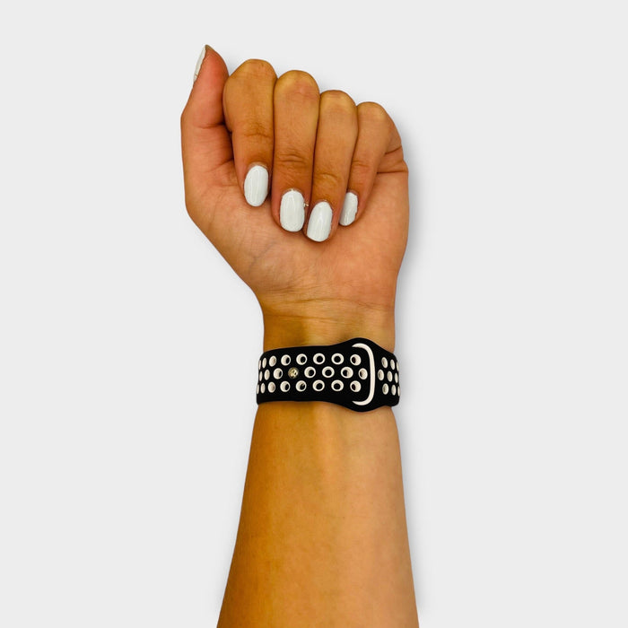 black-white-ticwatch-e3-watch-straps-nz-silicone-sports-watch-bands-aus