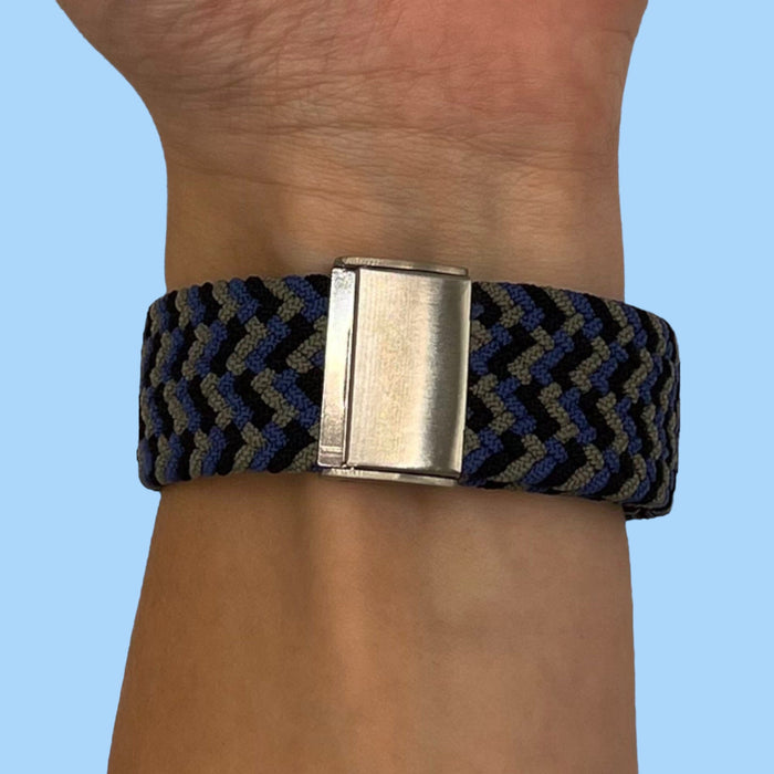 green-blue-black-huawei-honor-s1-watch-straps-nz-nylon-braided-loop-watch-bands-aus
