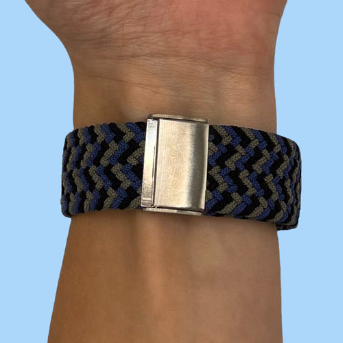 green-blue-black-ticwatch-e2-watch-straps-nz-nylon-braided-loop-watch-bands-aus