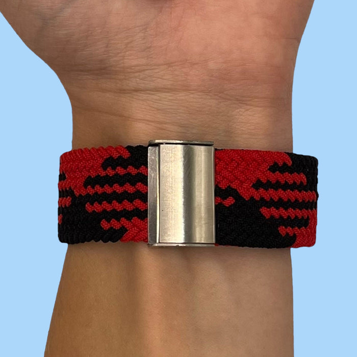 red-white-nokia-steel-hr-(40mm)-watch-straps-nz-nylon-braided-loop-watch-bands-aus