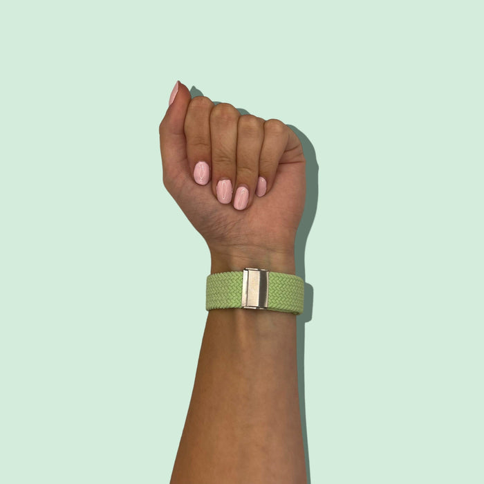 light-green-garmin-forerunner-745-watch-straps-nz-nylon-braided-loop-watch-bands-aus