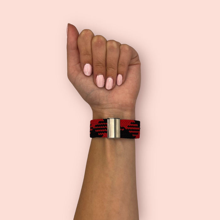 red-white-3plus-vibe-smartwatch-watch-straps-nz-nylon-braided-loop-watch-bands-aus