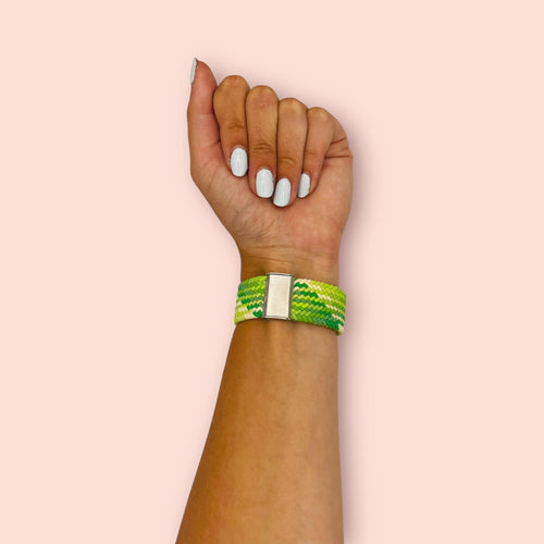 green-white-huawei-watch-gt2e-watch-straps-nz-nylon-braided-loop-watch-bands-aus