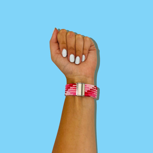 pink-red-white-ticwatch-e2-watch-straps-nz-nylon-braided-loop-watch-bands-aus