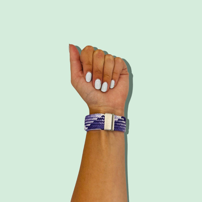 purple-white-huawei-honor-s1-watch-straps-nz-nylon-braided-loop-watch-bands-aus