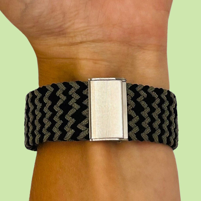 black-green-zig-coros-apex-2-watch-straps-nz-nylon-braided-loop-watch-bands-aus
