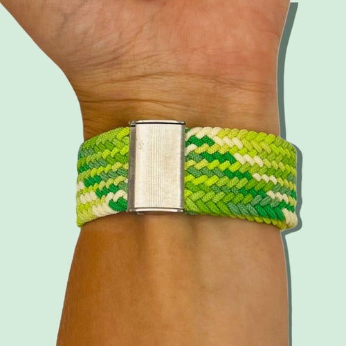 green-white-garmin-venu-sq-watch-straps-nz-nylon-braided-loop-watch-bands-aus