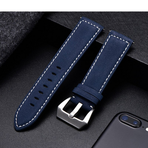 blue-silver-buckle-garmin-quatix-7-watch-straps-nz-retro-leather-watch-bands-aus