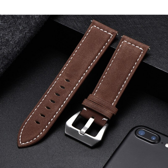 mocha-silver-buckle-garmin-quatix-5-watch-straps-nz-retro-leather-watch-bands-aus