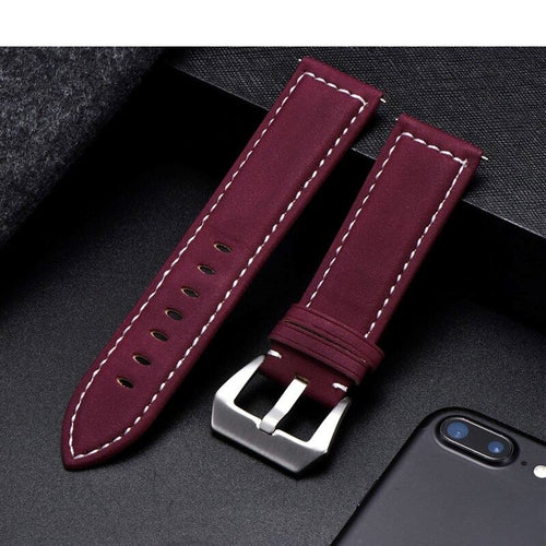 red-silver-buckle-fitbit-charge-5-watch-straps-nz-retro-leather-watch-bands-aus