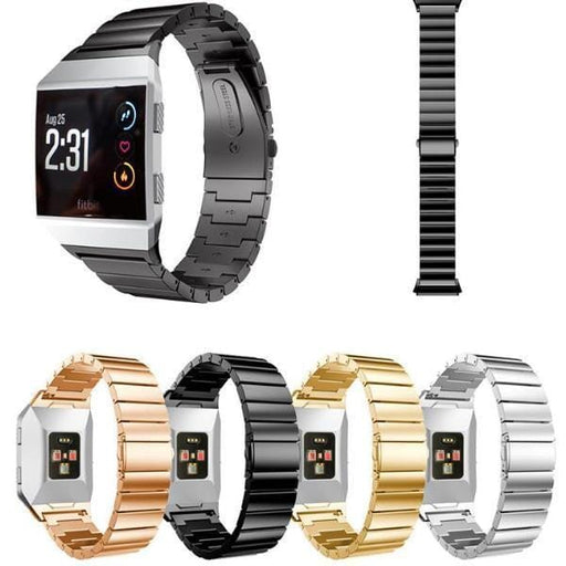 Black Replacement Stainless Steel Watch Bands Compatible with the Fitbit Ionic NZ