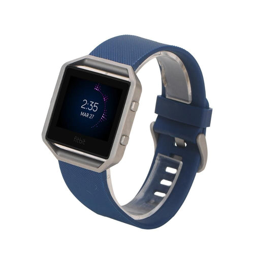 Navy Blue Replacement Silicone Watch Bands compatible with the Fitbit Blaze NZ