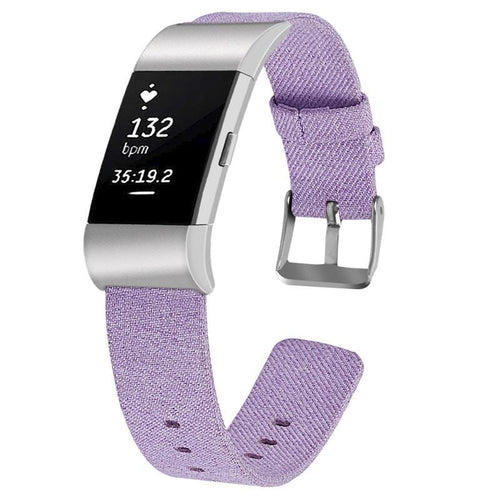 Red Replacement Canvas Watch Straps compatible with the Fitbit Charge 2 NZ