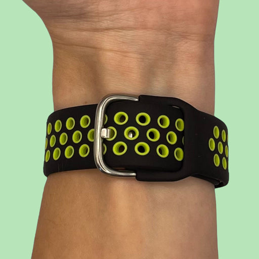black-and-green-coros-vertix-2-watch-straps-nz-silicone-sports-watch-bands-aus