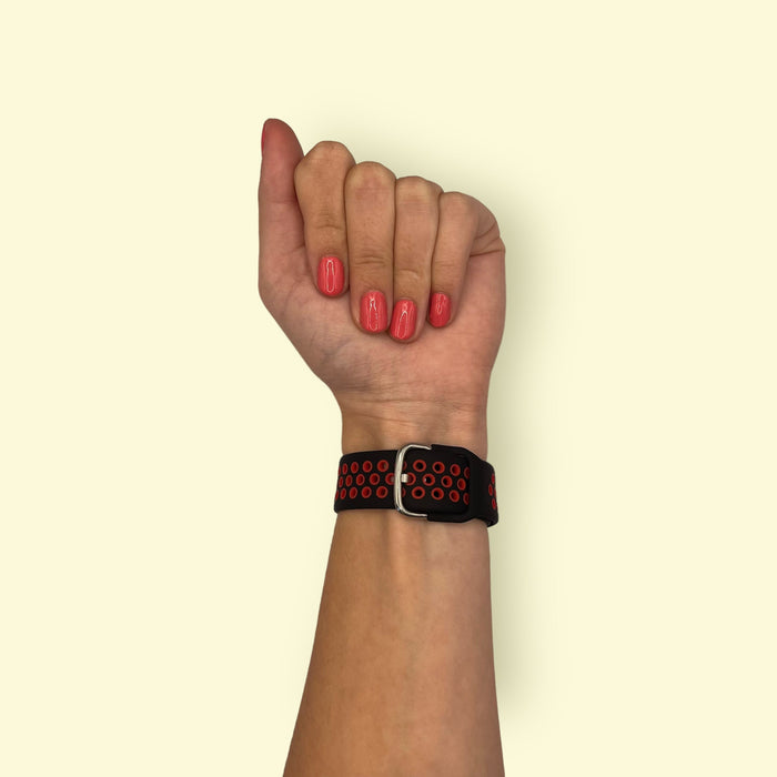 black-and-red-coros-vertix-2-watch-straps-nz-silicone-sports-watch-bands-aus