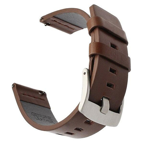 brown-silver-buckle-polar-ignite-watch-straps-nz-leather-watch-bands-aus