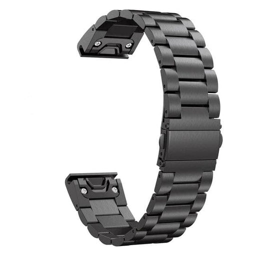 black-metal-garmin-forerunner-955-watch-straps-nz-stainless-steel-link-watch-bands-aus