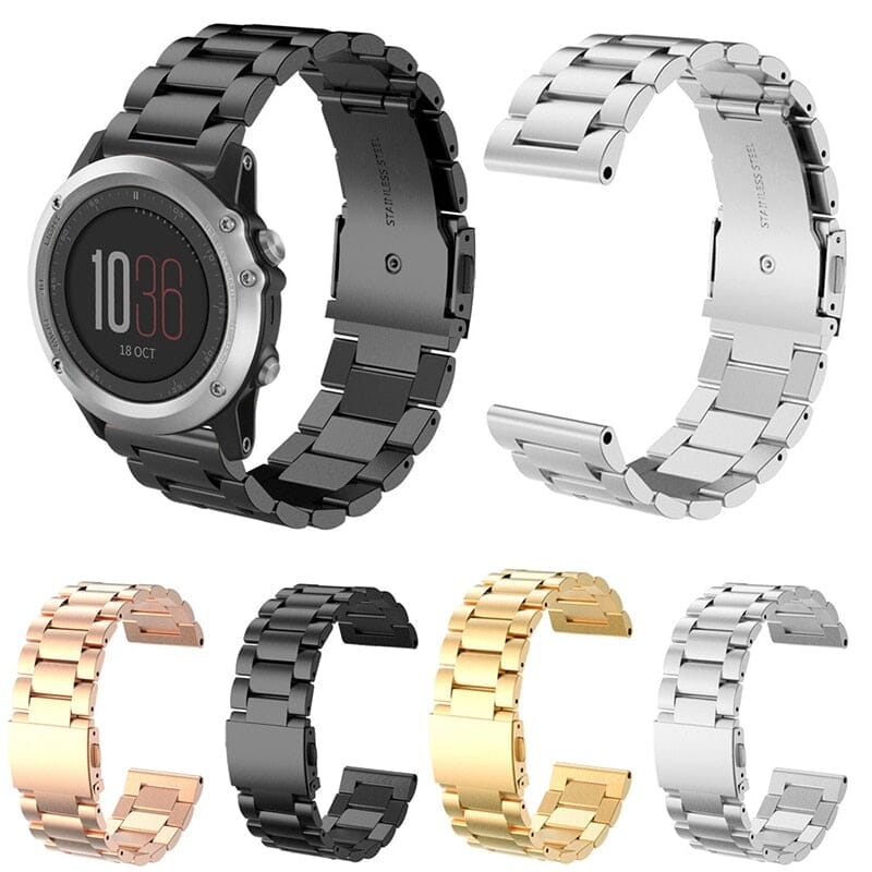 Replacement Stainless Steel Watch Straps Compatible with the Garmin Fenix