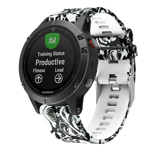 skulls-garmin-marq-commander-(gen-2)-watch-straps-nz-pattern-silicone-watch-bands-aus