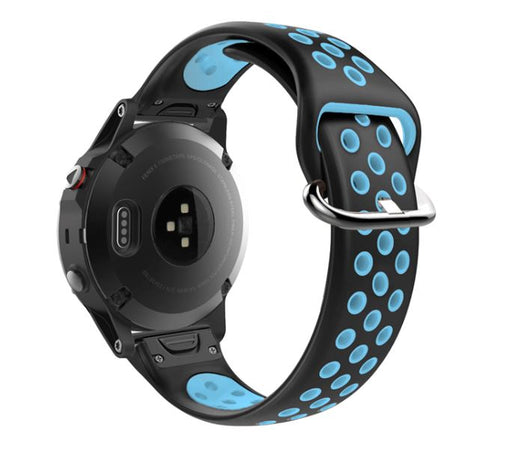 black-and-blue-garmin-fenix-6s-watch-straps-nz-silicone-sports-watch-bands-aus