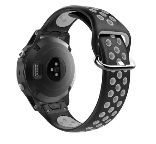 black-and-grey-garmin-fenix-7s-watch-straps-nz-silicone-sports-watch-bands-aus