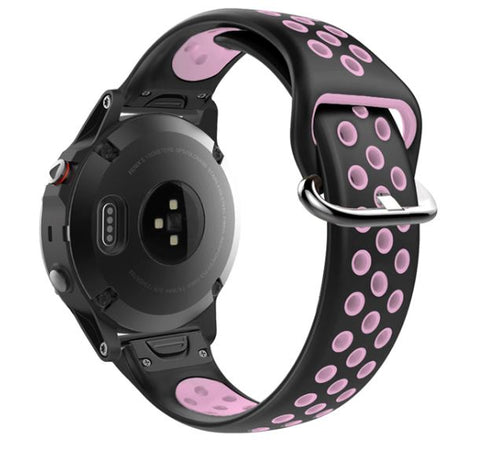 black-and-pink-garmin-instinct-2-watch-straps-nz-silicone-sports-watch-bands-aus
