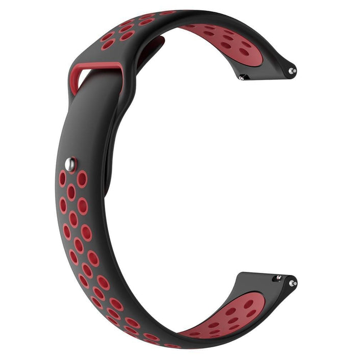 black-red-samsung-galaxy-watch-4-classic-(42mm-46mm)-watch-straps-nz-silicone-sports-watch-bands-aus