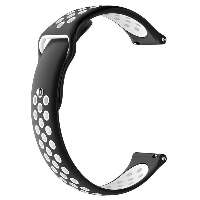 black-white-ticwatch-e3-watch-straps-nz-silicone-sports-watch-bands-aus