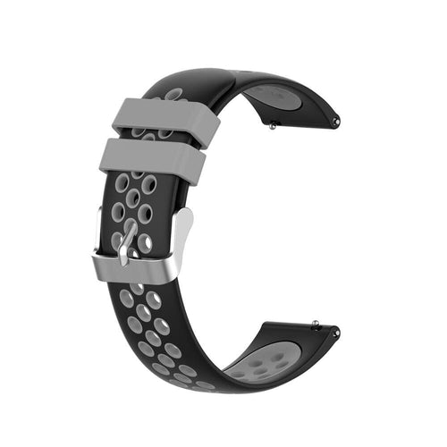 black-grey-polar-22mm-range-watch-straps-nz-silicone-sports-watch-bands-aus