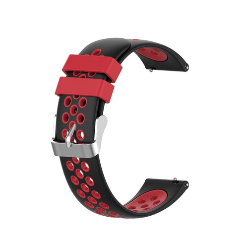 black-red-ticwatch-s-s2-watch-straps-nz-silicone-sports-watch-bands-aus