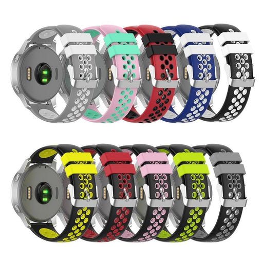 black-green-polar-22mm-range-watch-straps-nz-silicone-sports-watch-bands-aus