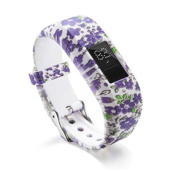 6 - Black and White Love Hearts Garmin Vivofit 3 & JR/JR2 Silicone Colourful Pattern Watch Straps NZ