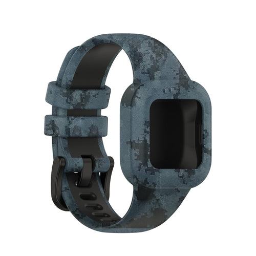 8 - Army Green Camo Silicone Patterned Watch Straps Compatible with the Garmin Vivofit JR3 NZ