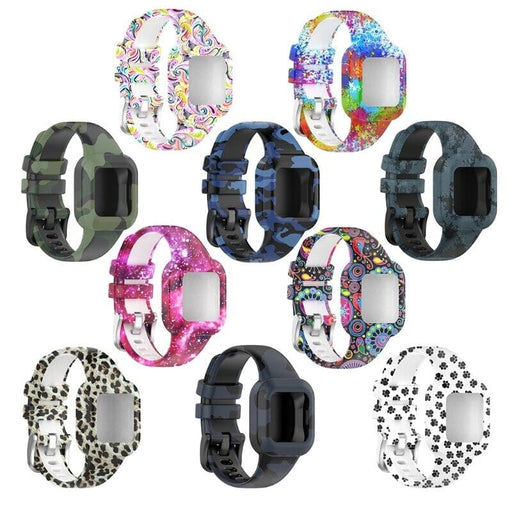 0 - Colourful Swirl Silicone Patterned Watch Straps Compatible with the Garmin Vivofit JR3 NZ