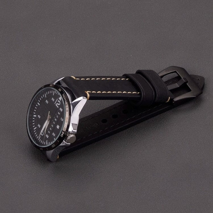 black-black-buckle-coros-apex-42mm-pace-2-watch-straps-nz-retro-leather-watch-bands-aus
