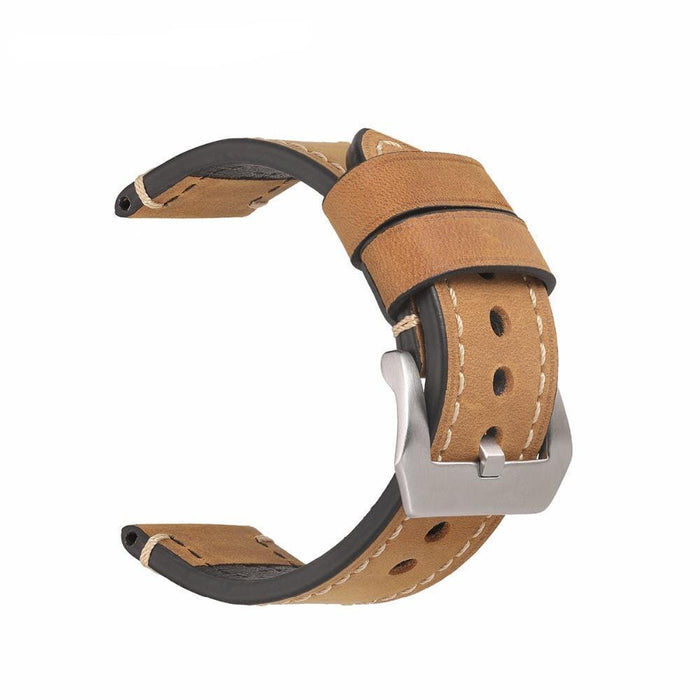 brown-silver-buckle-coros-apex-2-pro-watch-straps-nz-retro-leather-watch-bands-aus
