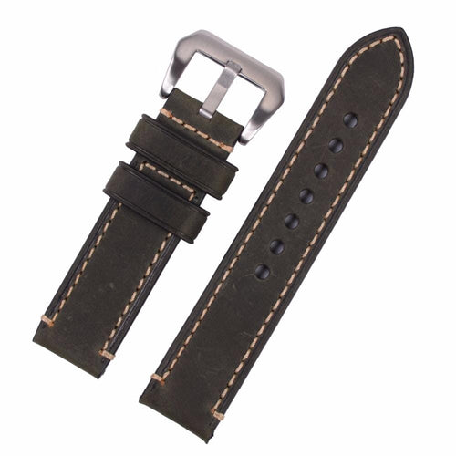 green-silver-buckle-kogan-active+-smart-watch-watch-straps-nz-retro-leather-watch-bands-aus
